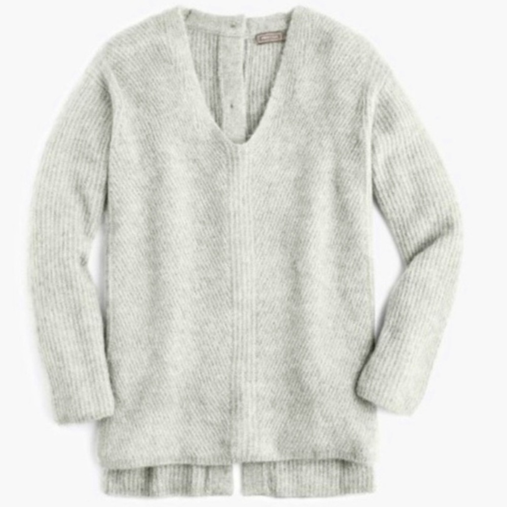 J.Crew Point Sur grey tunic sweater, size XS